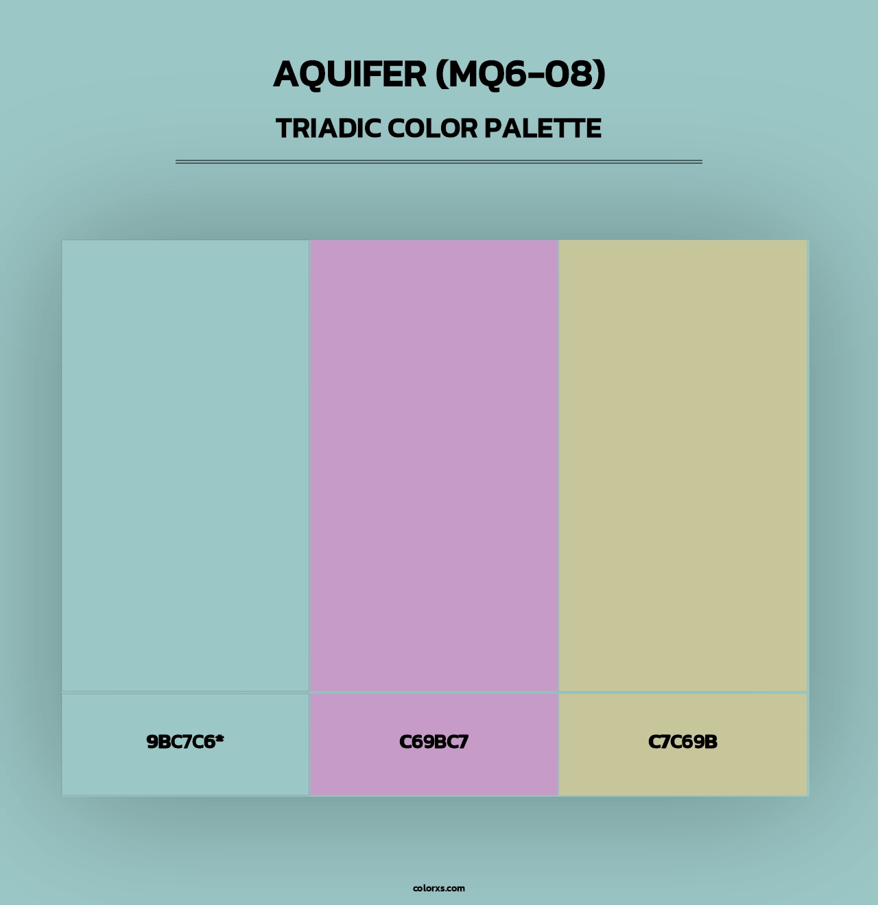 Aquifer (MQ6-08) - Triadic Color Palette