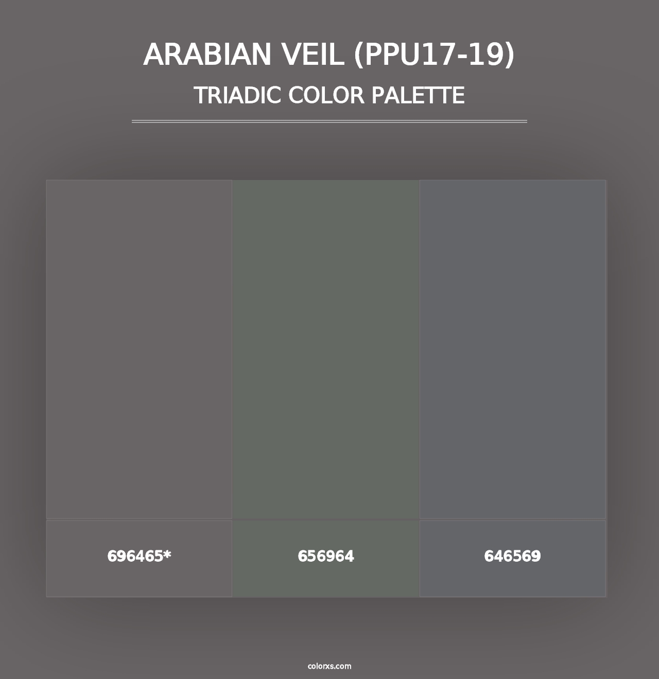 Arabian Veil (PPU17-19) - Triadic Color Palette