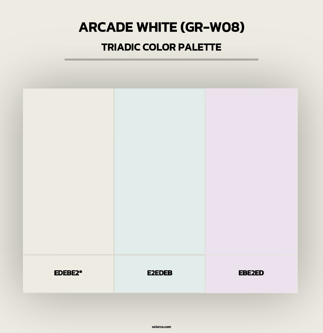 Arcade White (GR-W08) - Triadic Color Palette