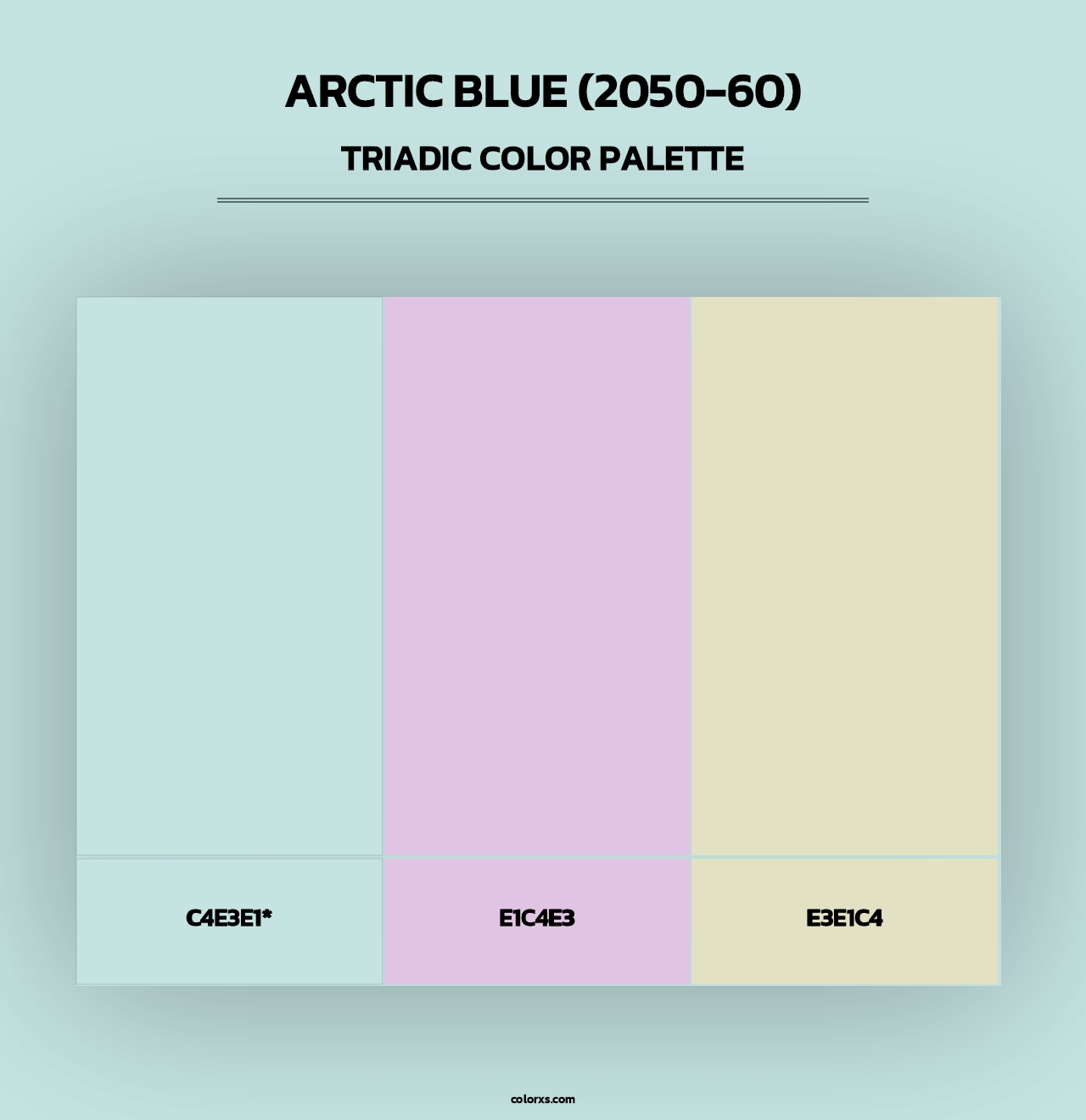 Arctic Blue (2050-60) - Triadic Color Palette