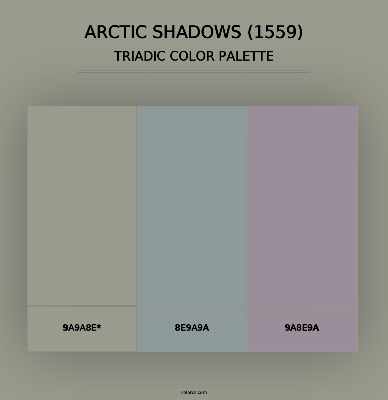 Arctic Shadows (1559) - Triadic Color Palette