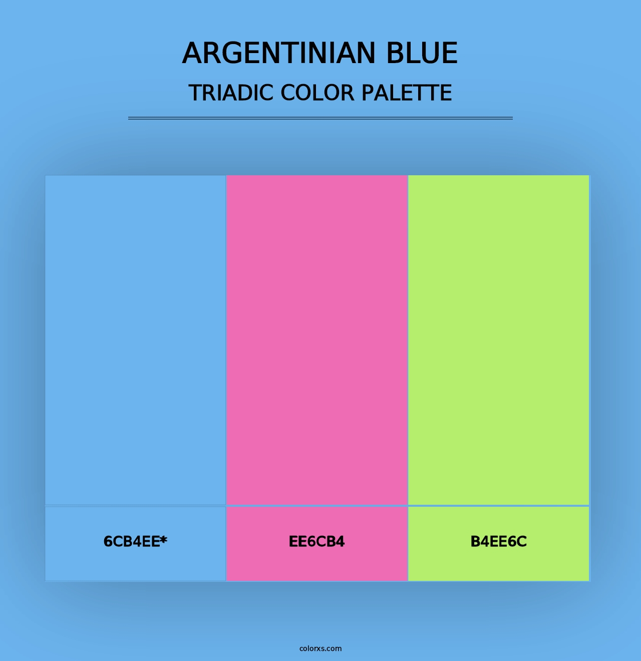 Argentinian Blue - Triadic Color Palette