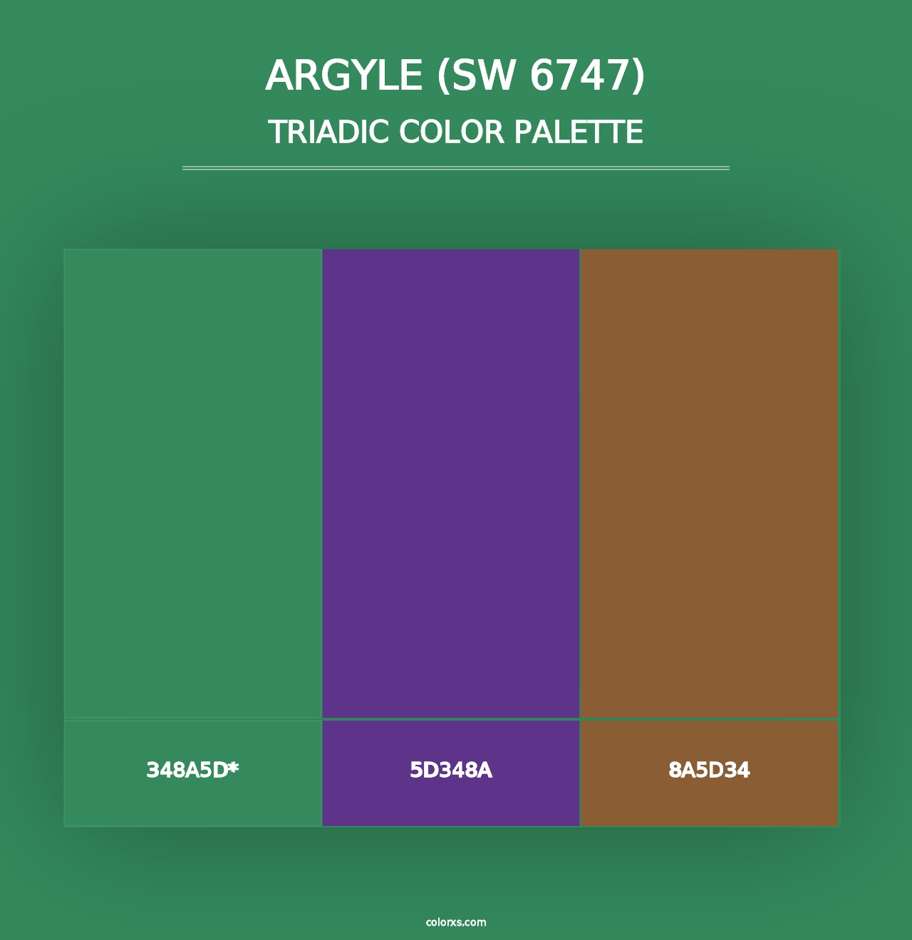 Argyle (SW 6747) - Triadic Color Palette