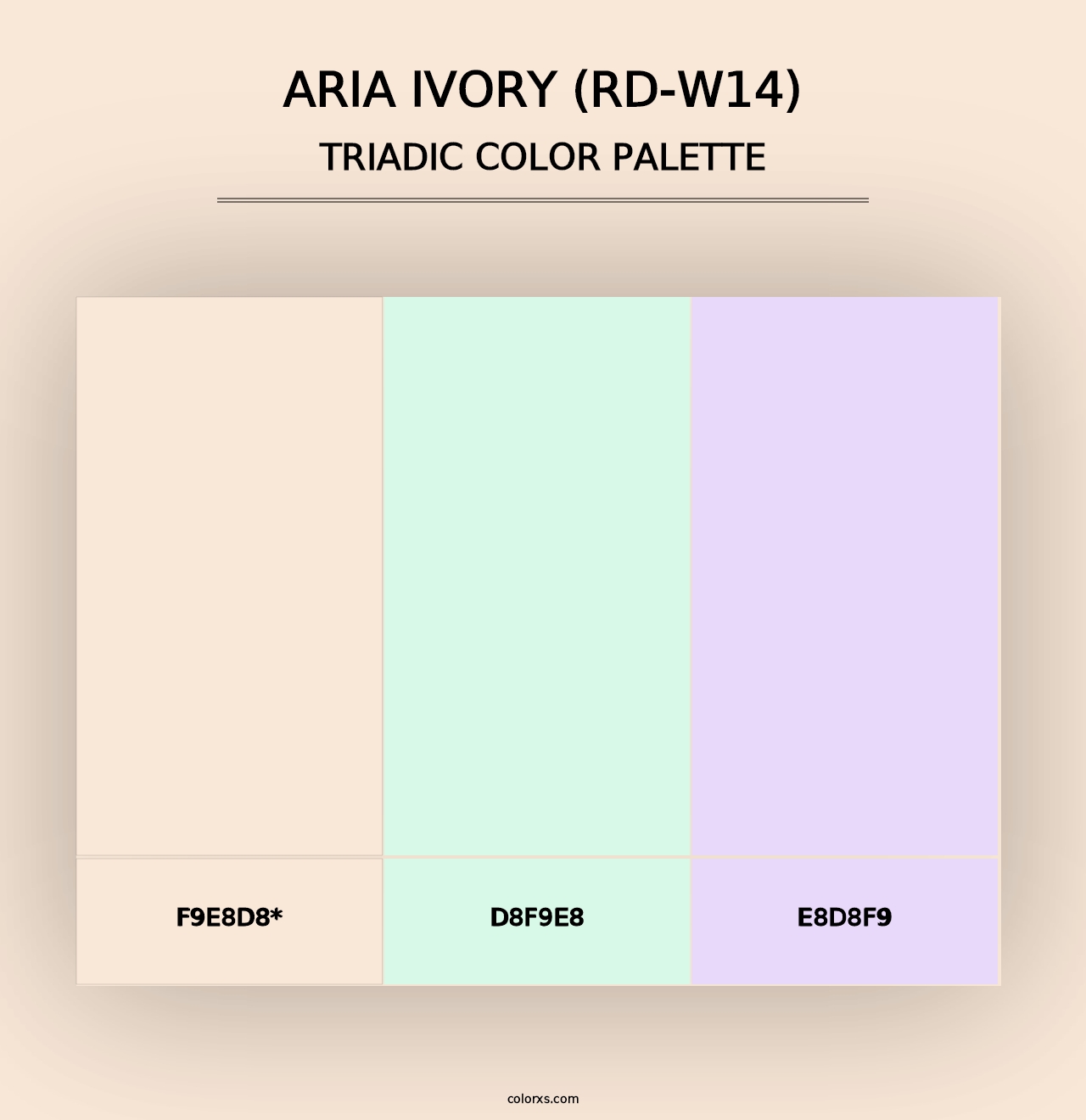 Aria Ivory (RD-W14) - Triadic Color Palette