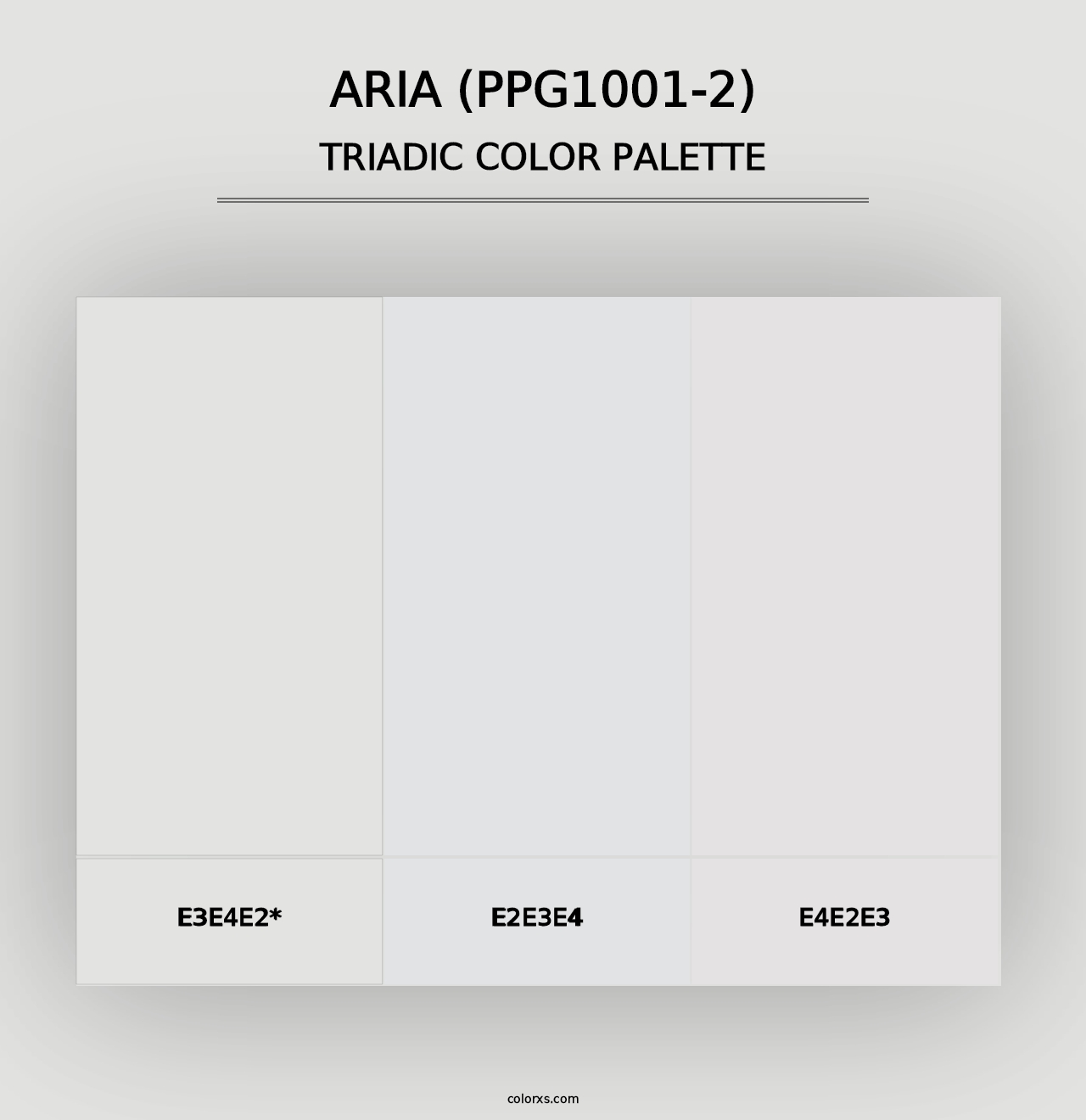 Aria (PPG1001-2) - Triadic Color Palette