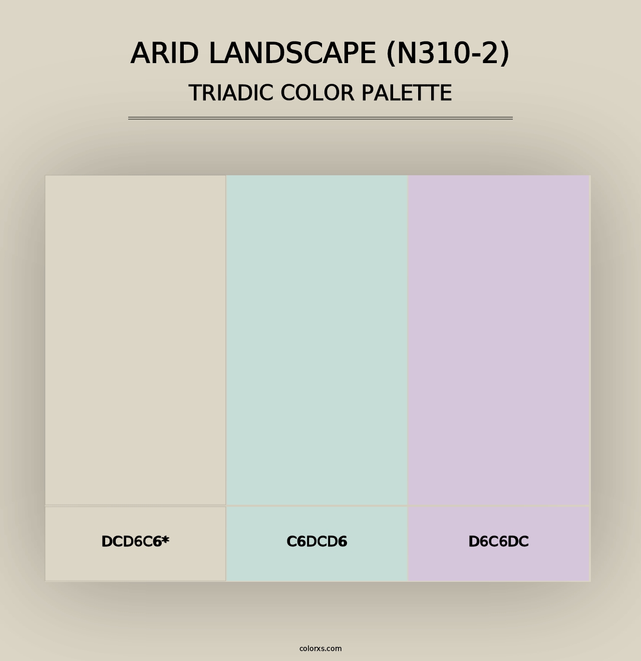 Arid Landscape (N310-2) - Triadic Color Palette