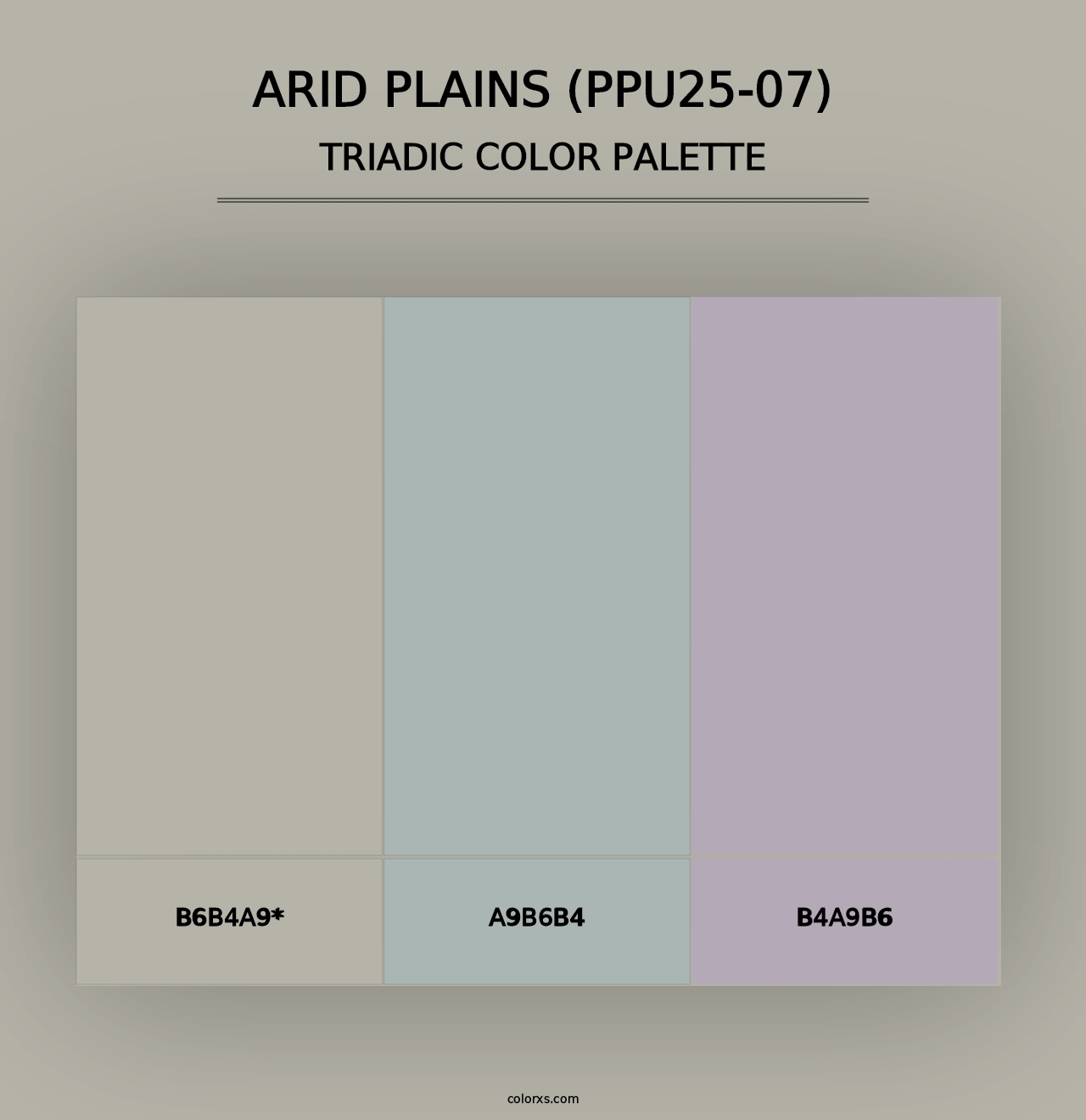 Arid Plains (PPU25-07) - Triadic Color Palette