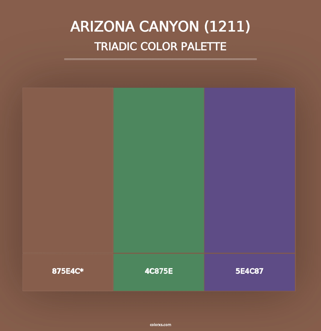 Arizona Canyon (1211) - Triadic Color Palette