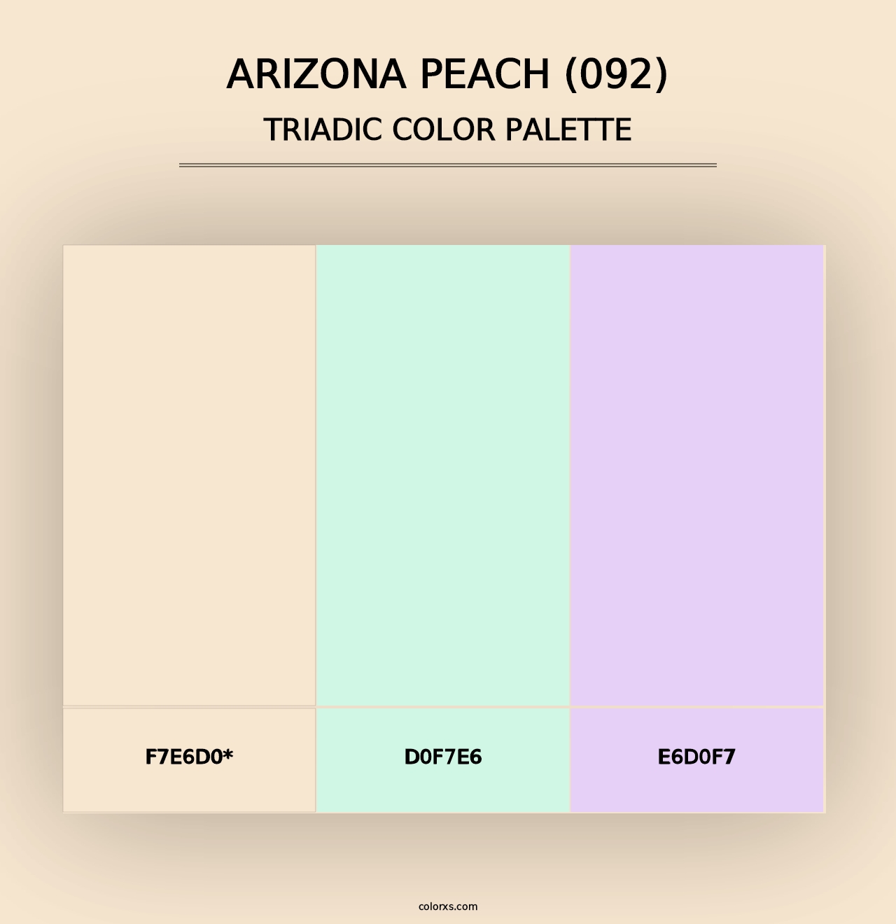 Arizona Peach (092) - Triadic Color Palette