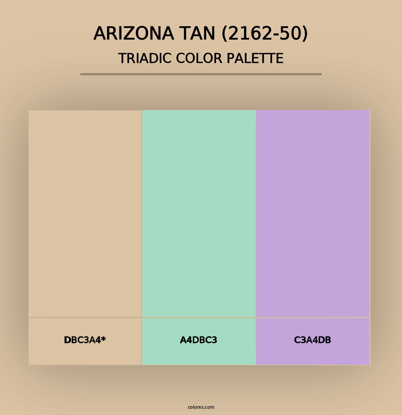 Arizona Tan (2162-50) - Triadic Color Palette