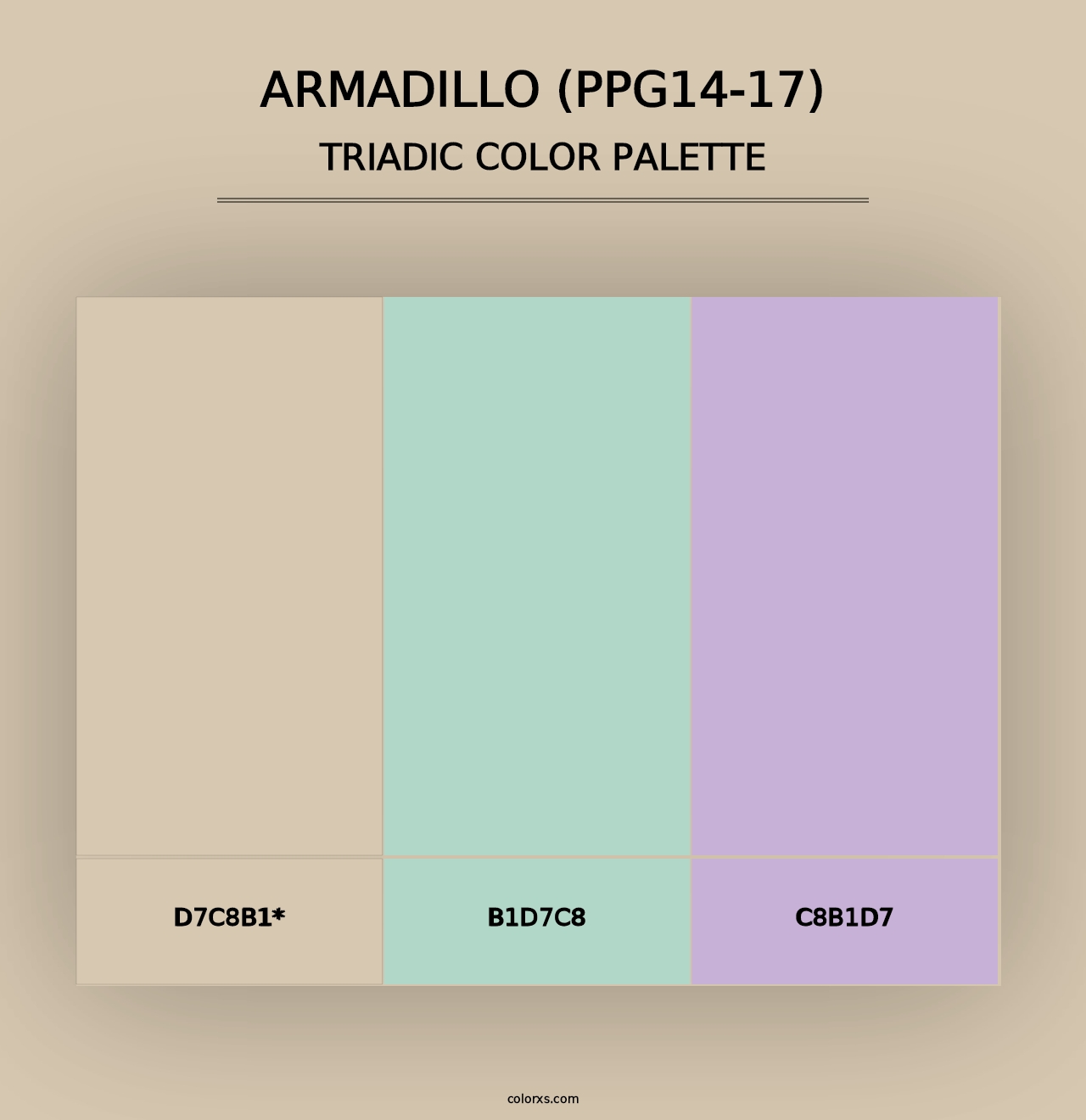 Armadillo (PPG14-17) - Triadic Color Palette