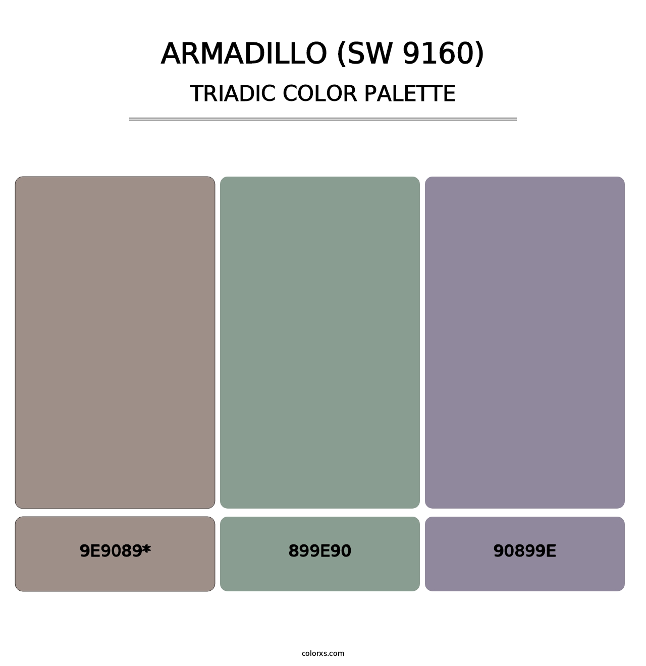 Armadillo (SW 9160) - Triadic Color Palette