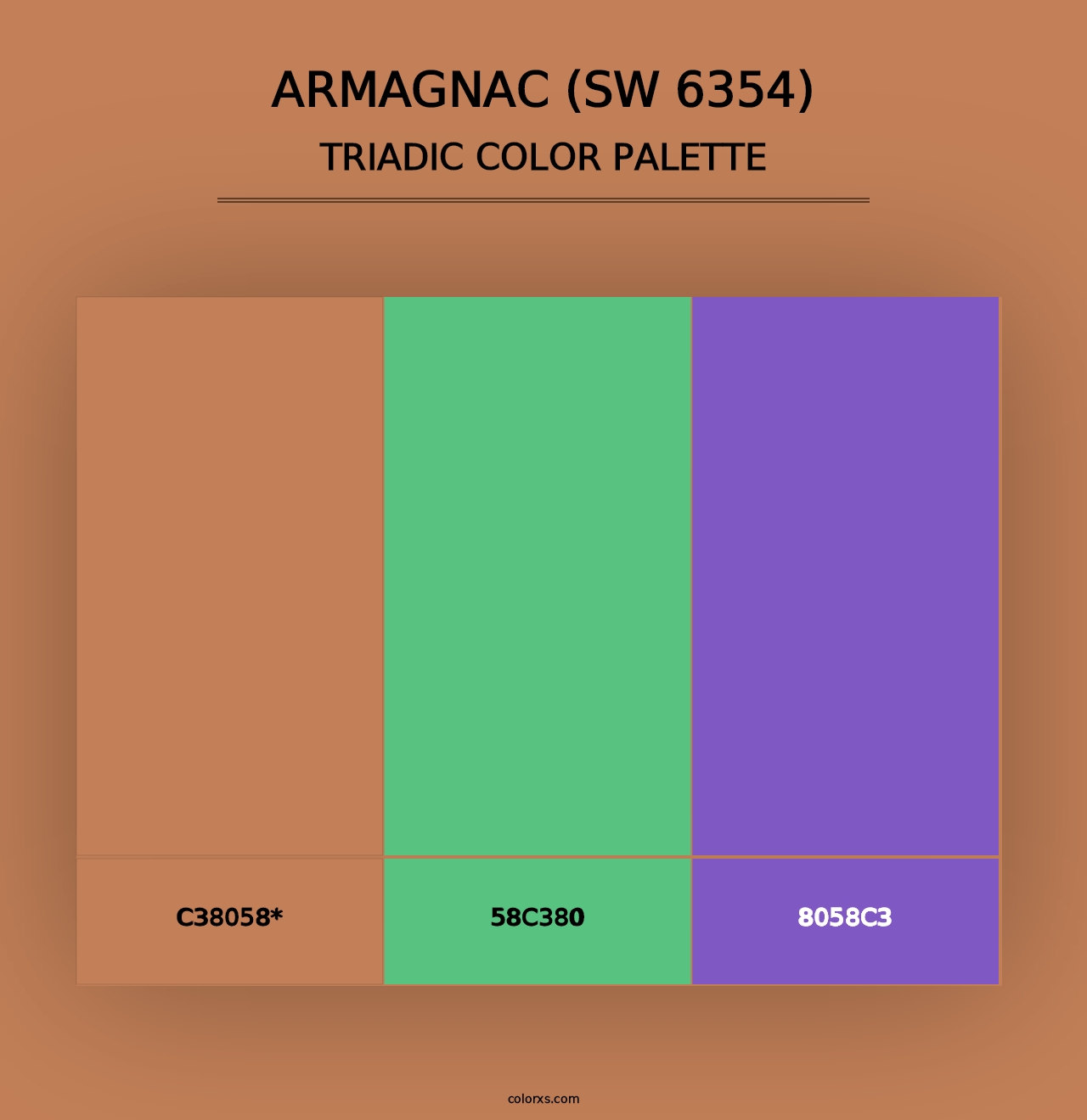 Armagnac (SW 6354) - Triadic Color Palette