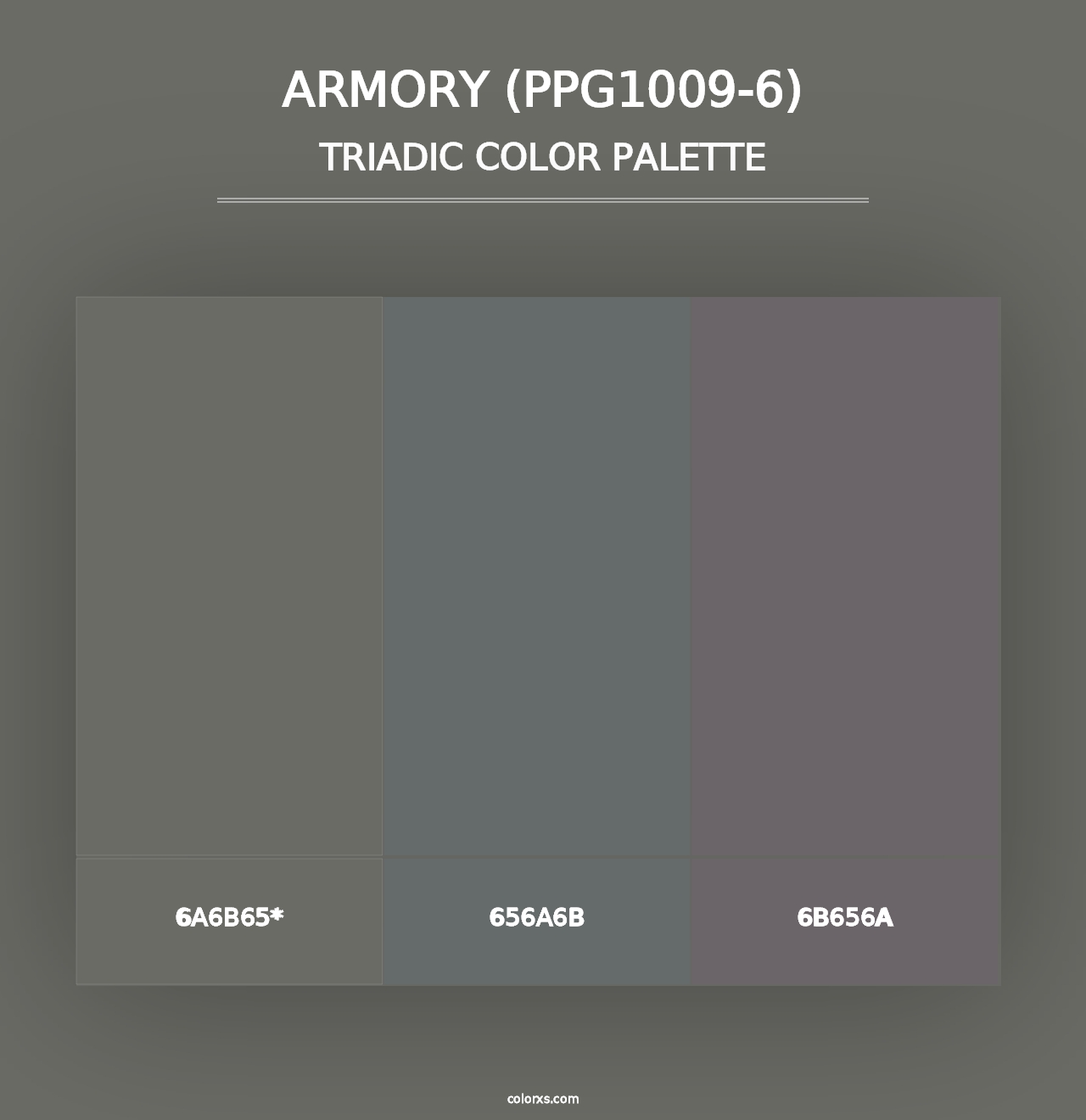 Armory (PPG1009-6) - Triadic Color Palette