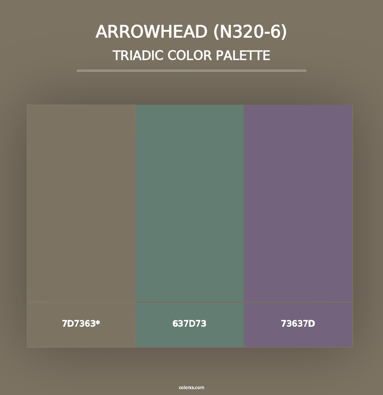 Arrowhead (N320-6) - Triadic Color Palette