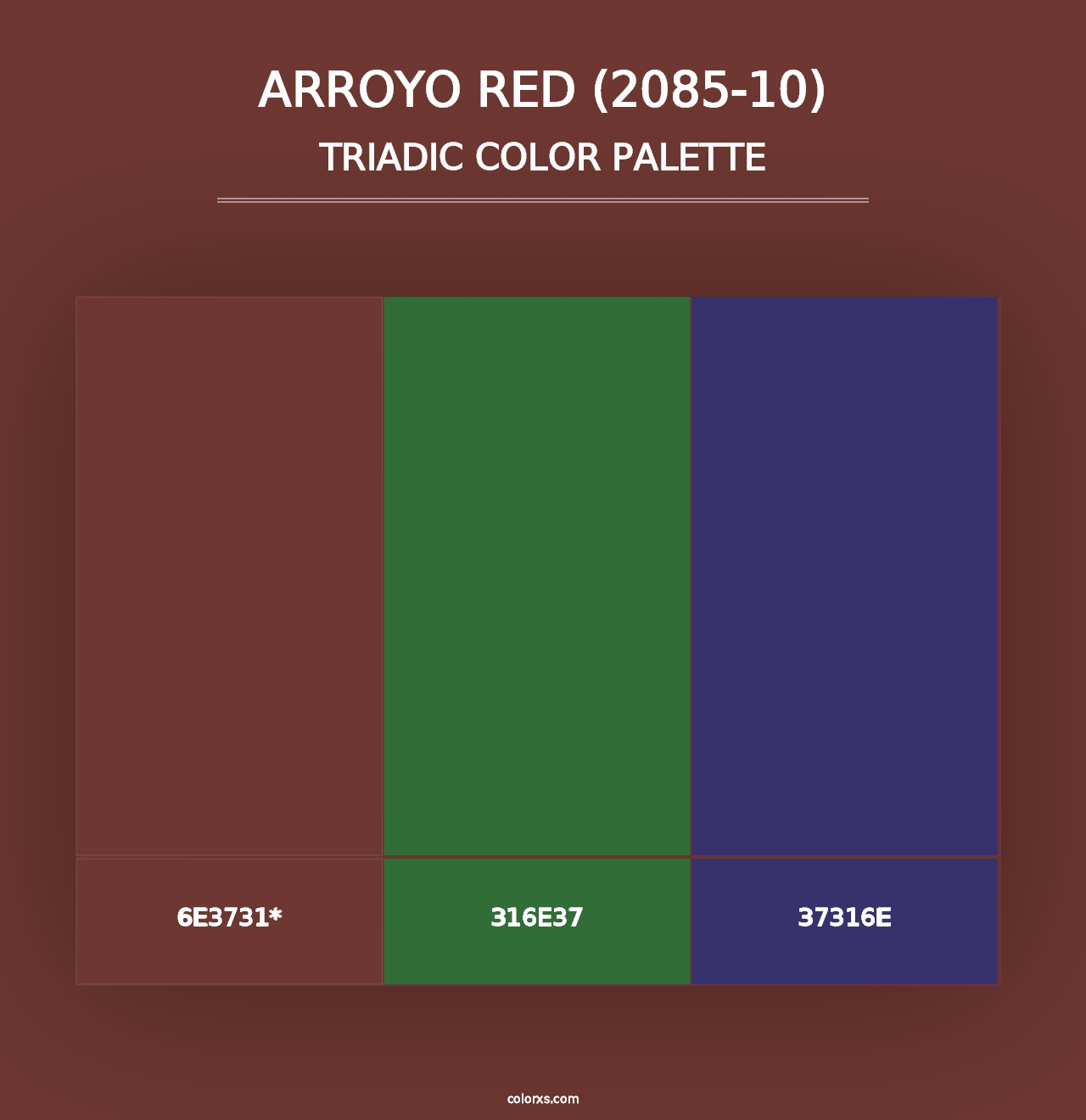 Arroyo Red (2085-10) - Triadic Color Palette