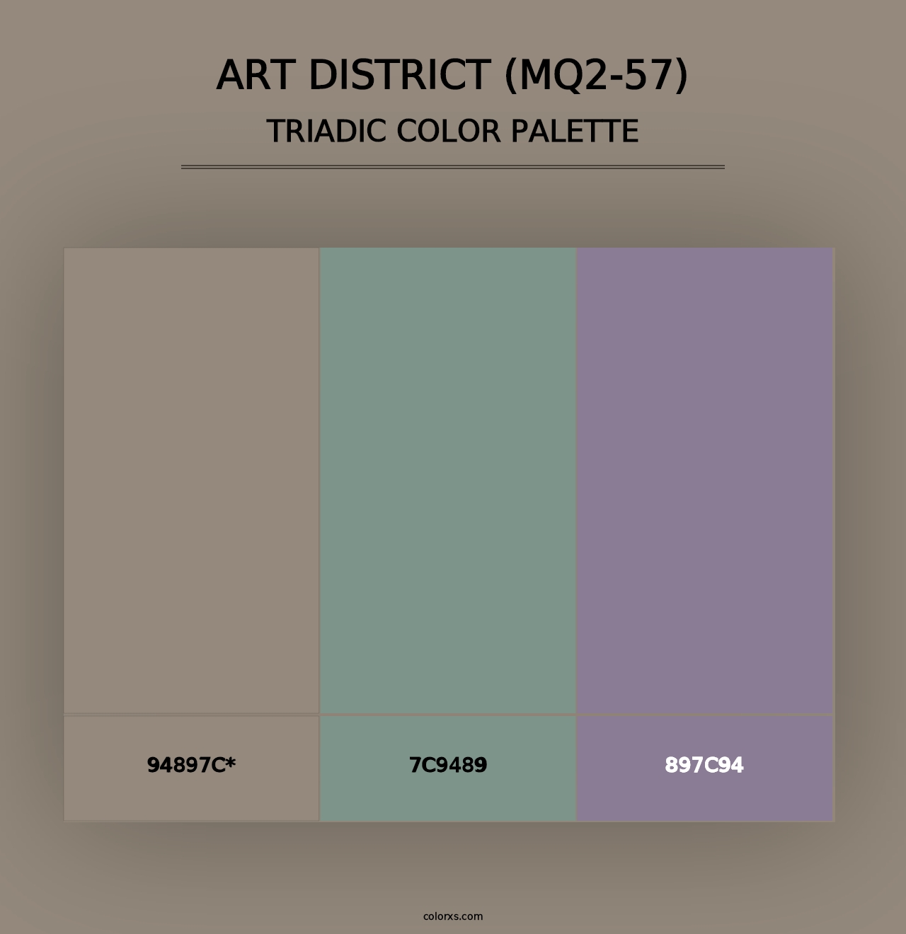 Art District (MQ2-57) - Triadic Color Palette