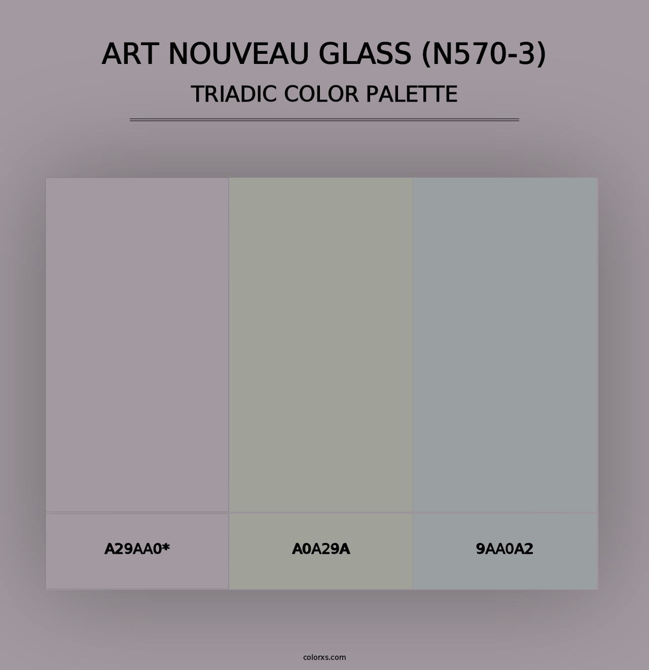 Art Nouveau Glass (N570-3) - Triadic Color Palette