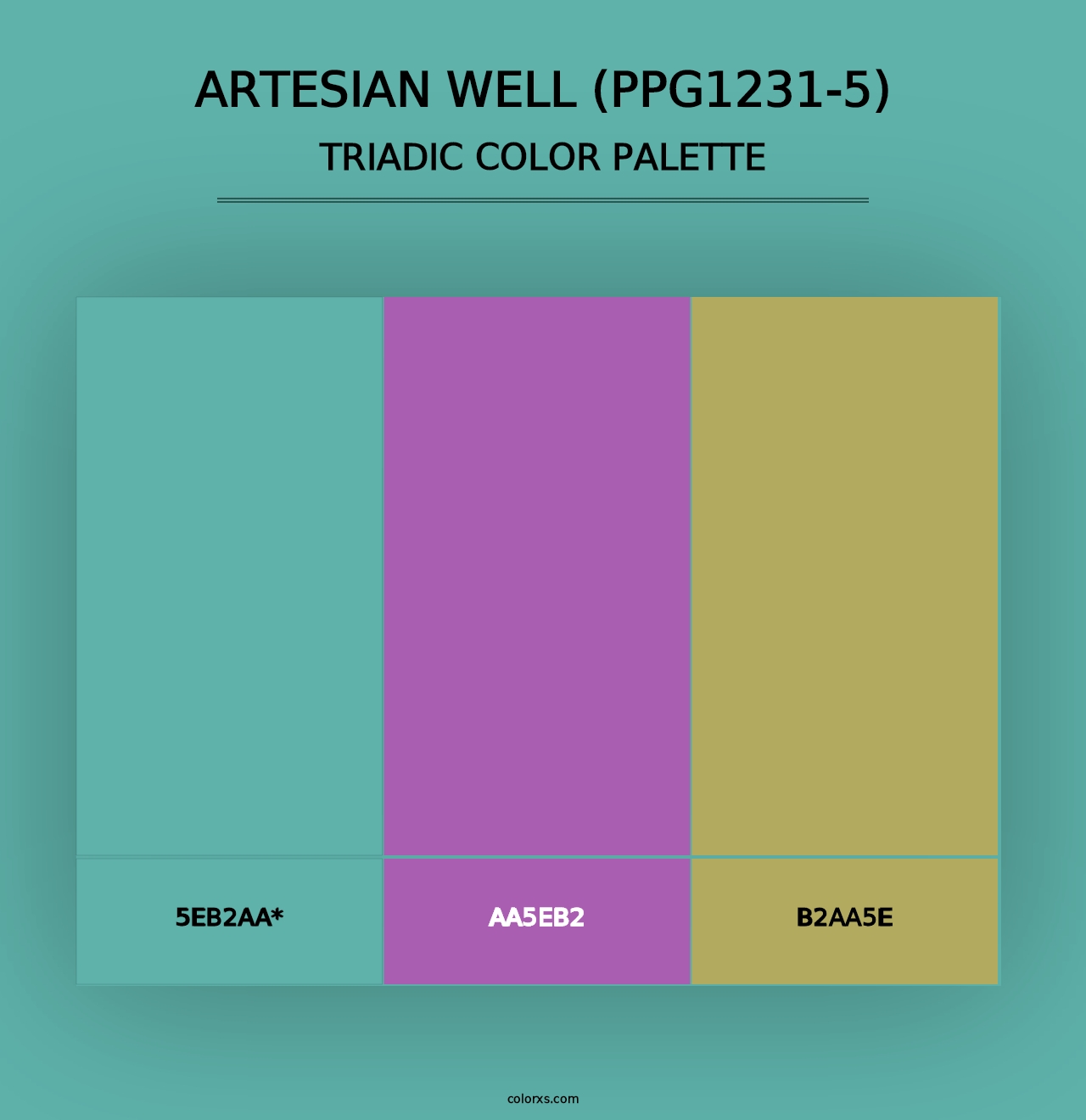 Artesian Well (PPG1231-5) - Triadic Color Palette