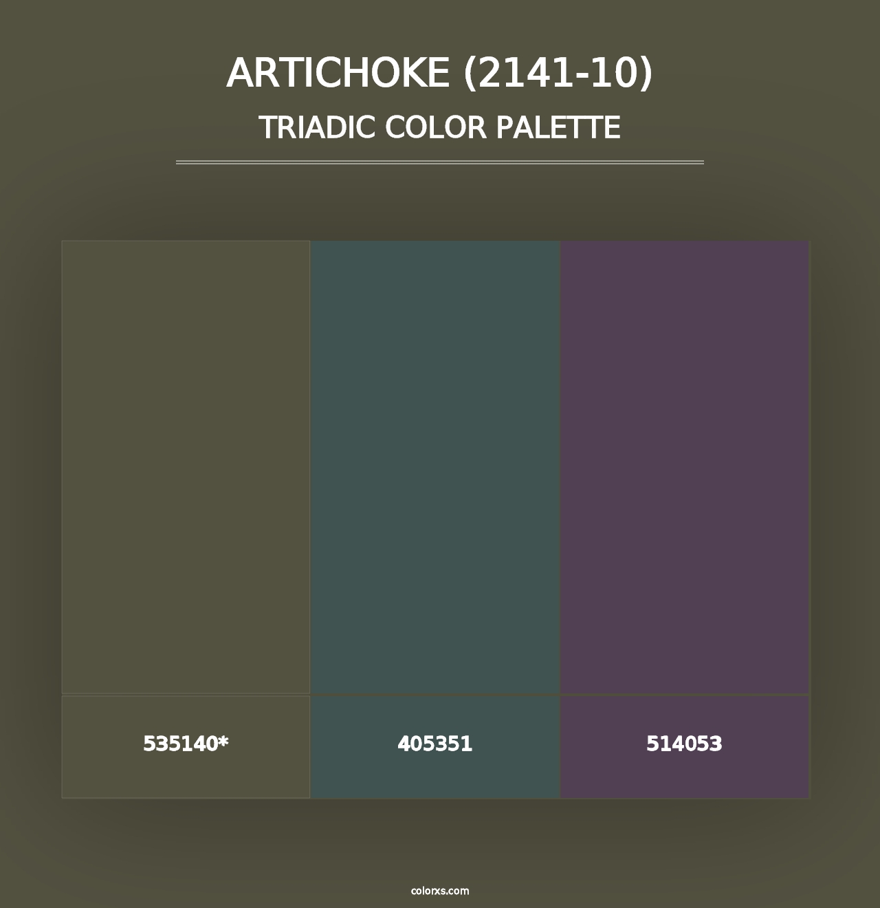 Artichoke (2141-10) - Triadic Color Palette