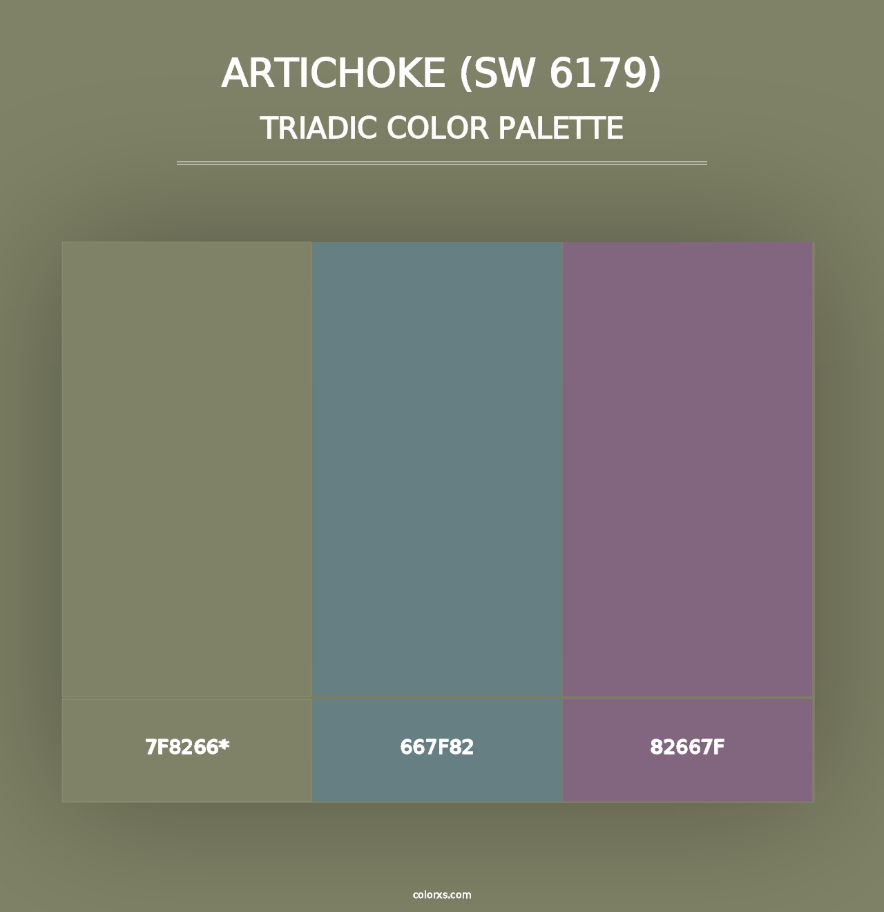 Artichoke (SW 6179) - Triadic Color Palette