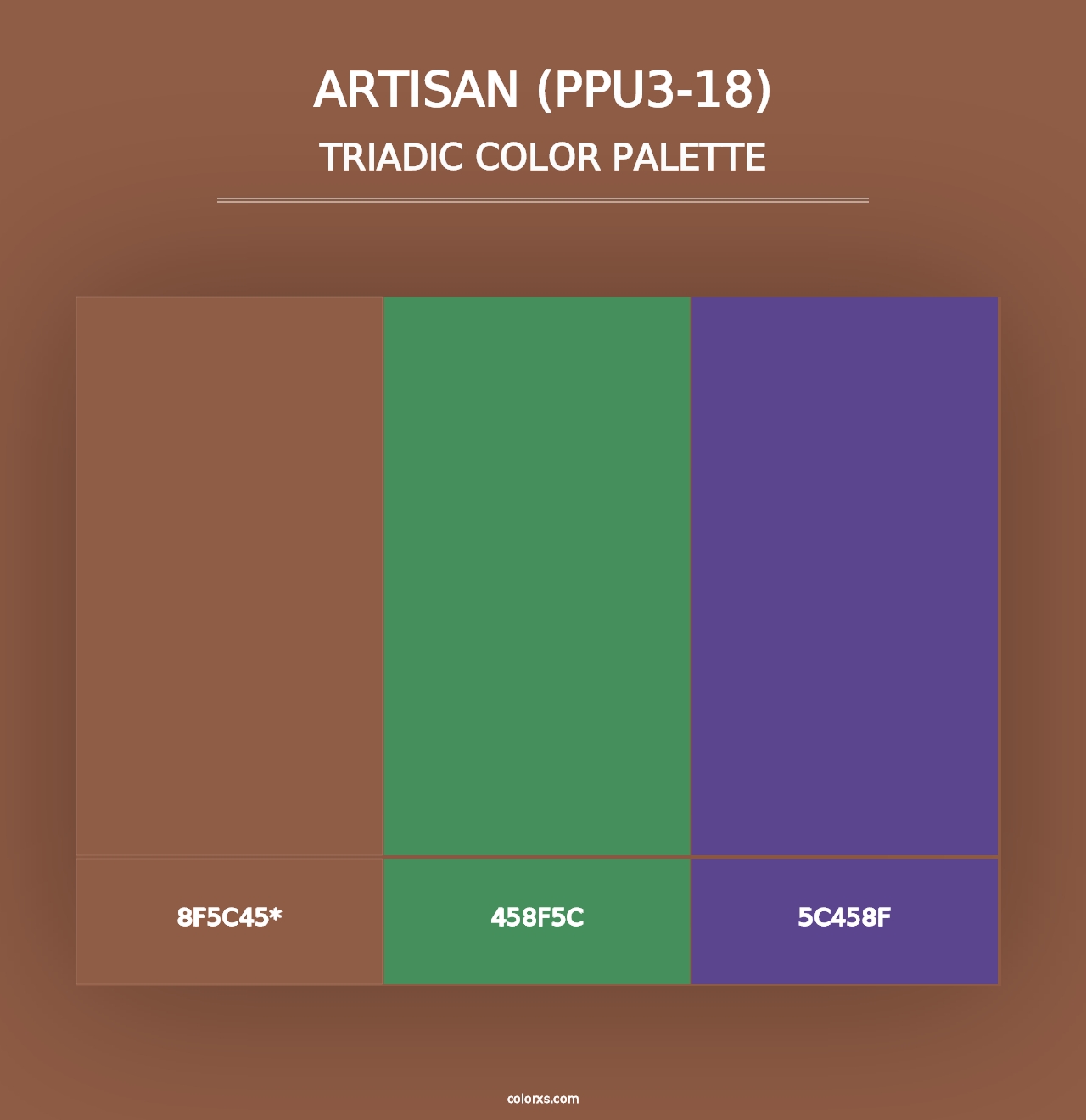 Artisan (PPU3-18) - Triadic Color Palette