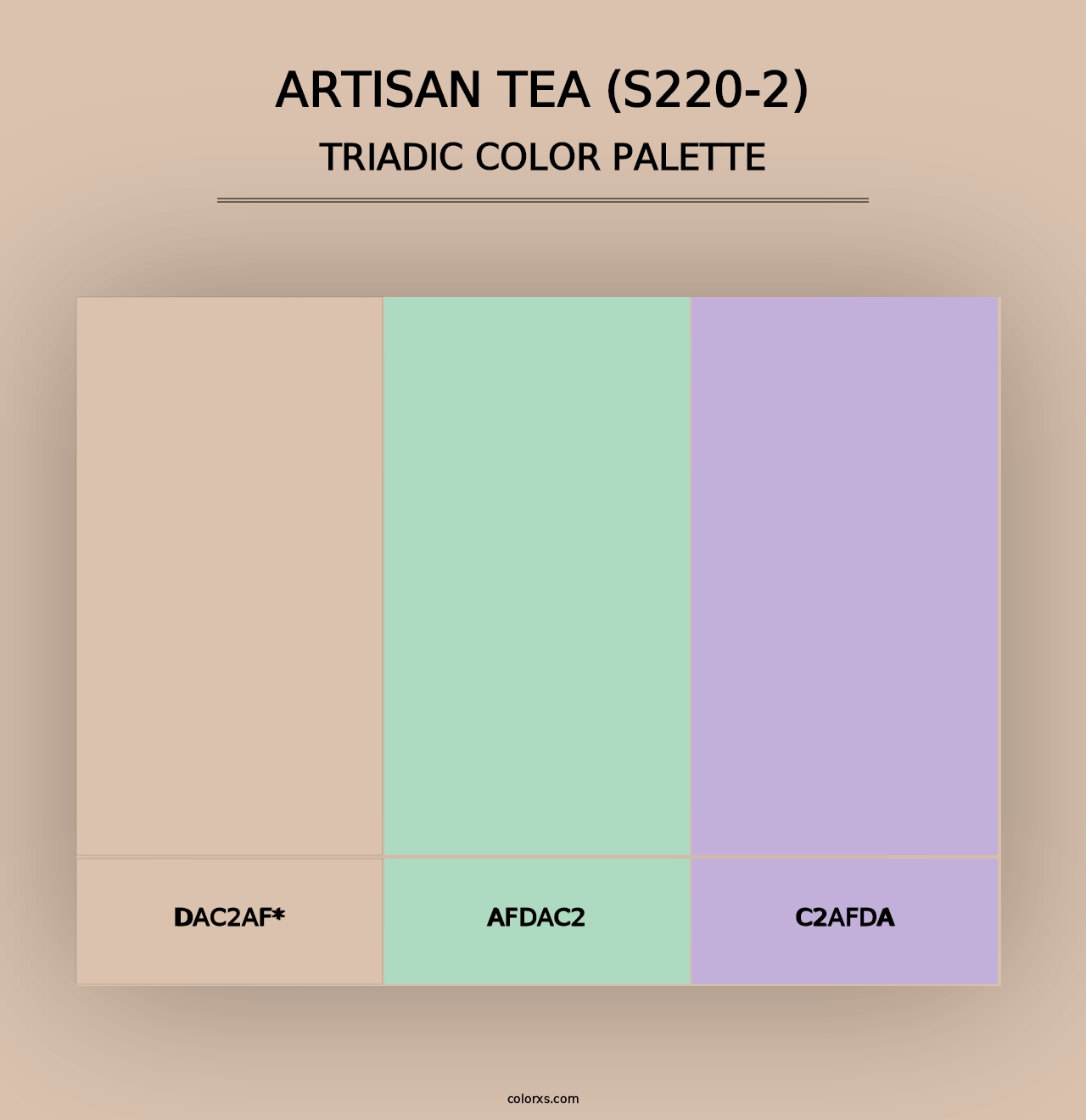 Artisan Tea (S220-2) - Triadic Color Palette