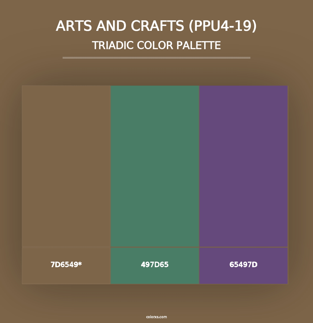 Arts And Crafts (PPU4-19) - Triadic Color Palette