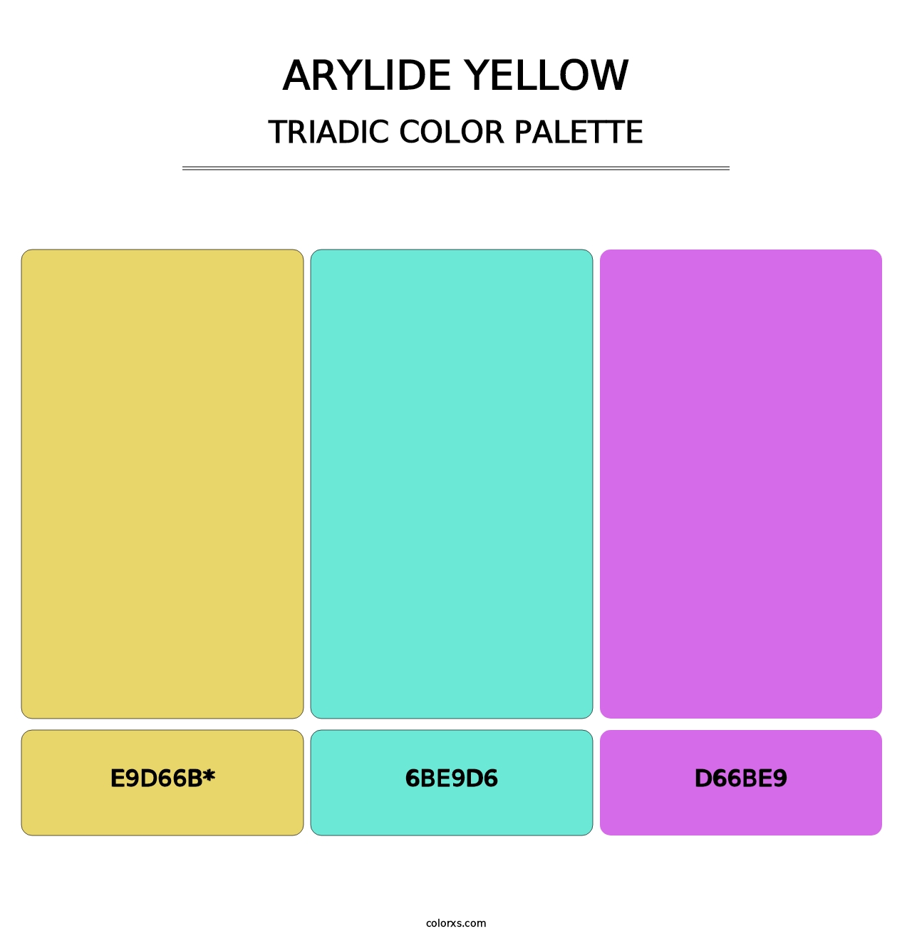 Arylide Yellow - Triadic Color Palette