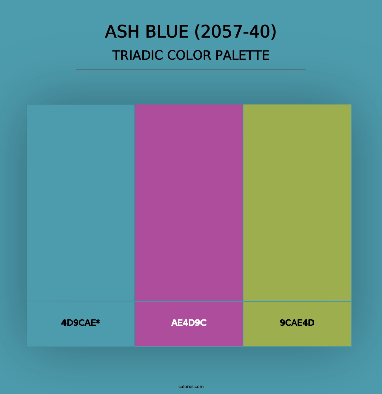 Ash Blue (2057-40) - Triadic Color Palette