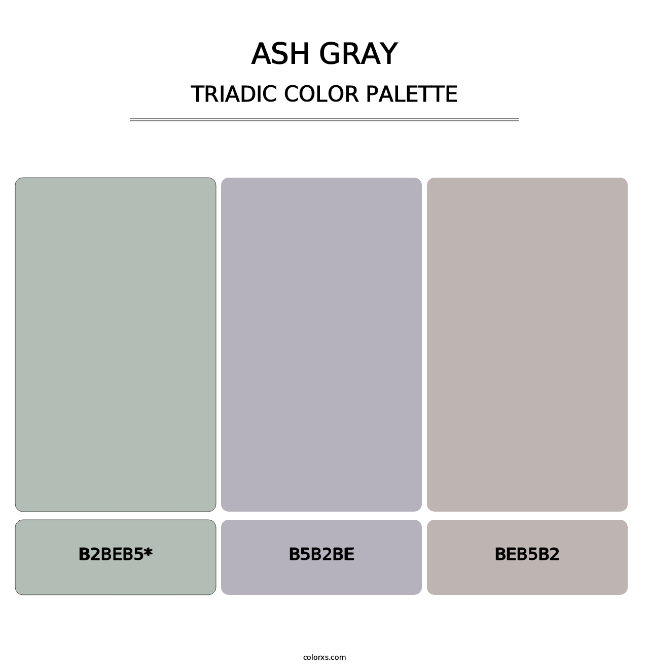 Ash Gray - Triadic Color Palette