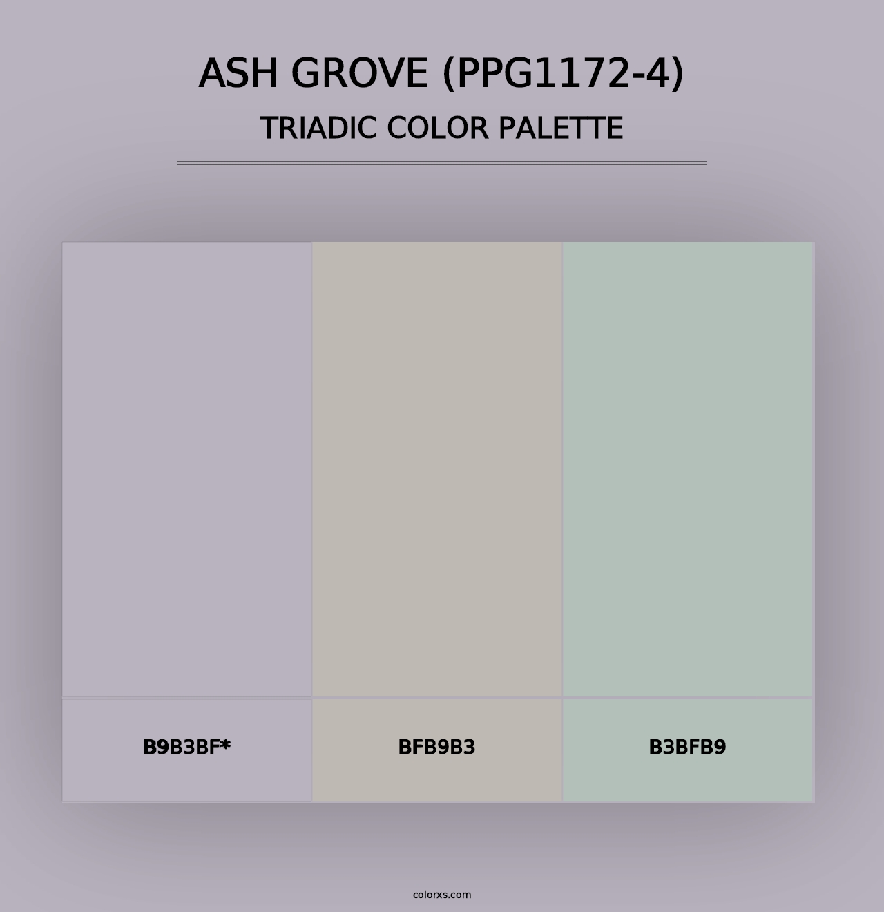 Ash Grove (PPG1172-4) - Triadic Color Palette