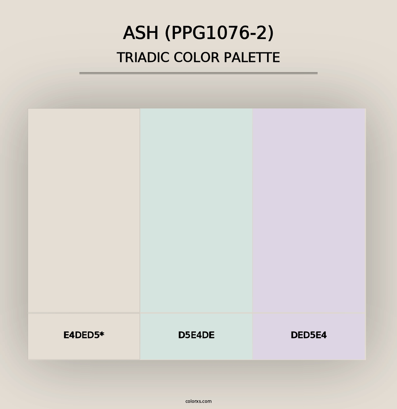 Ash (PPG1076-2) - Triadic Color Palette