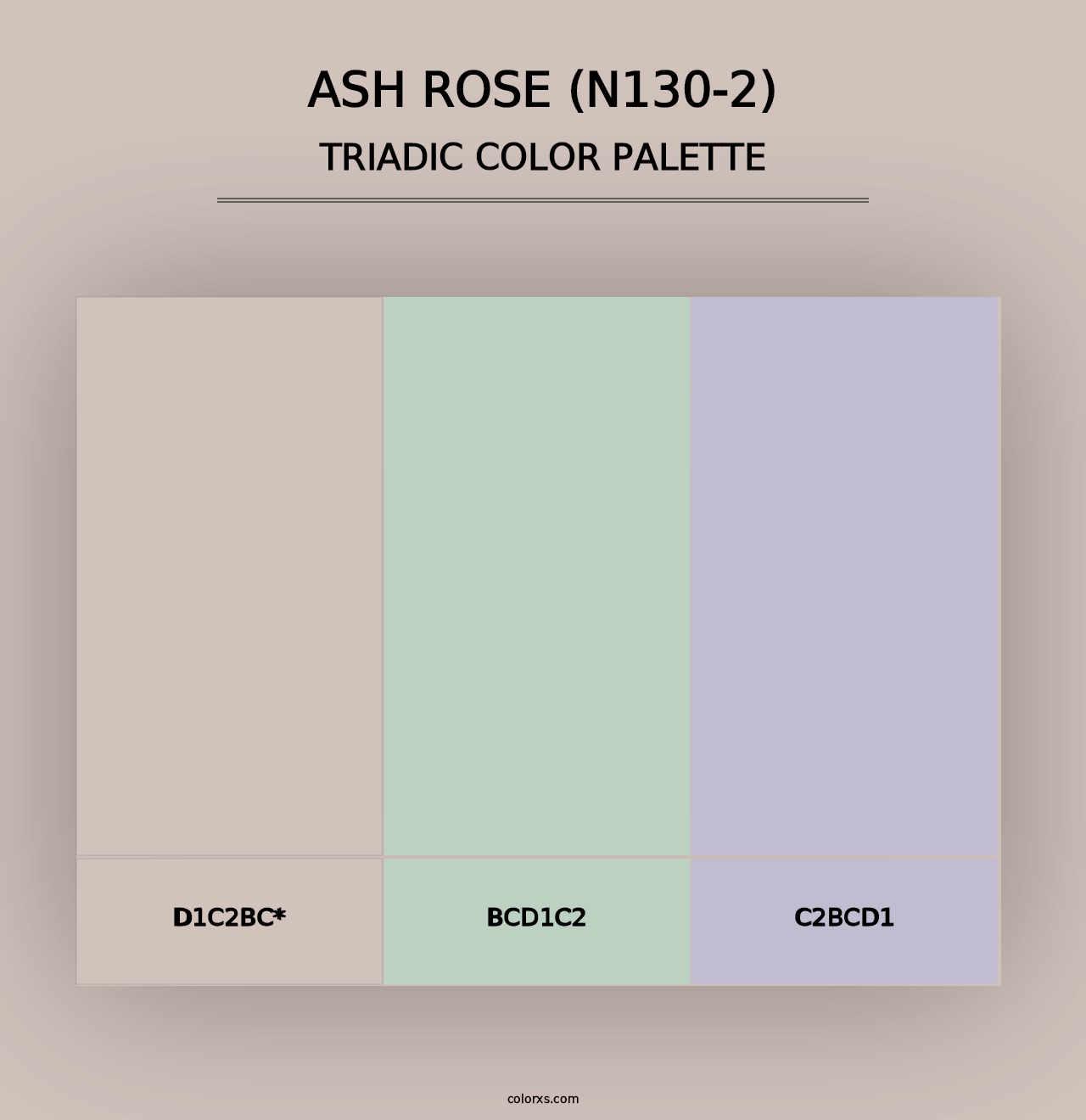 Ash Rose (N130-2) - Triadic Color Palette