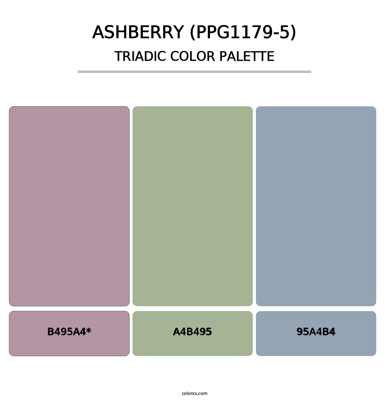 Ashberry (PPG1179-5) - Triadic Color Palette