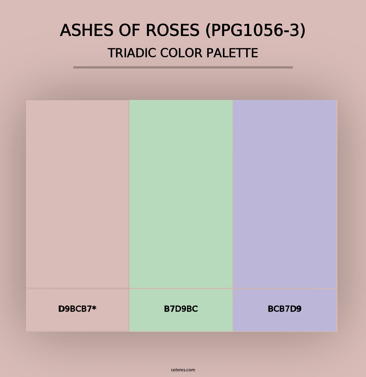 Ashes Of Roses (PPG1056-3) - Triadic Color Palette