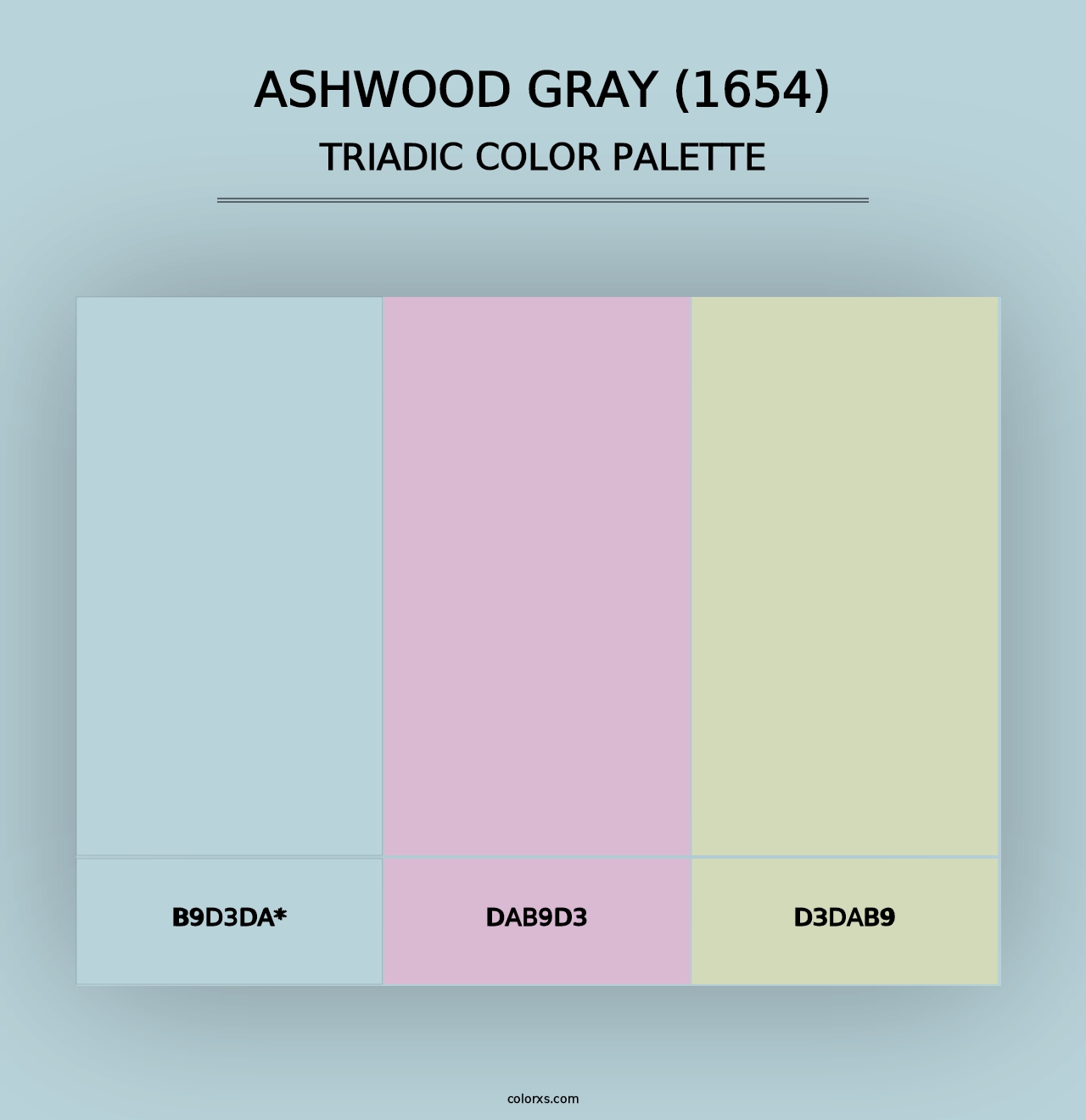 Ashwood Gray (1654) - Triadic Color Palette