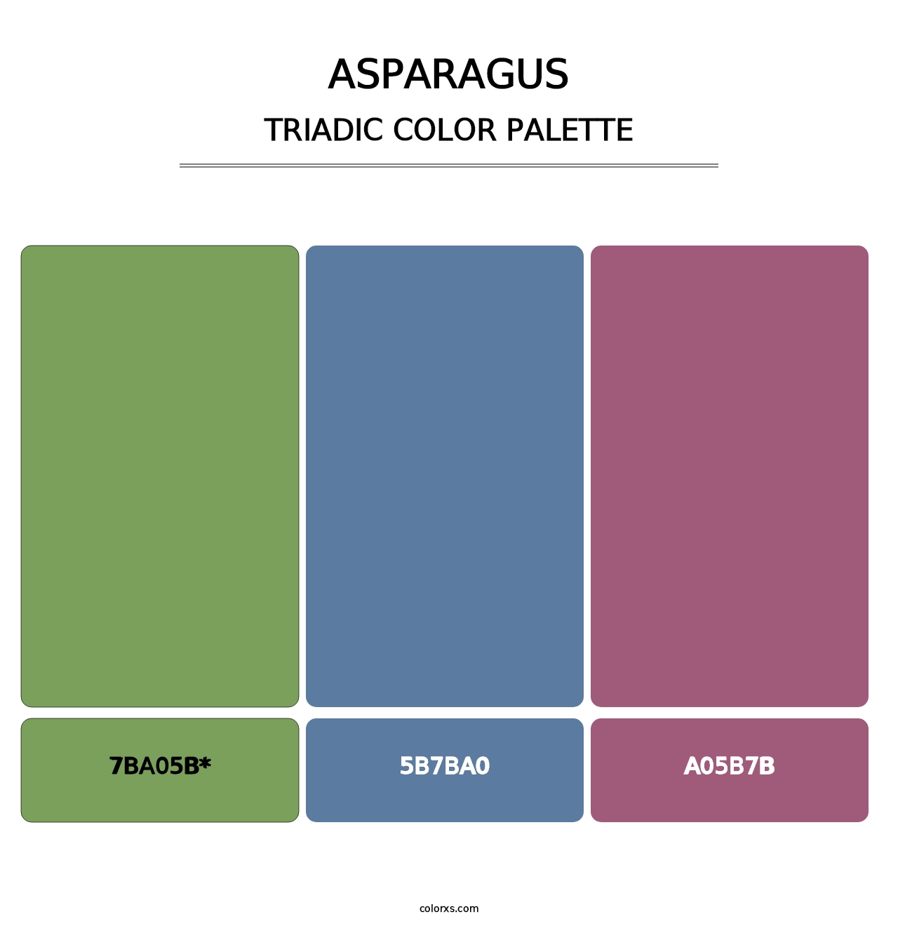 Asparagus - Triadic Color Palette