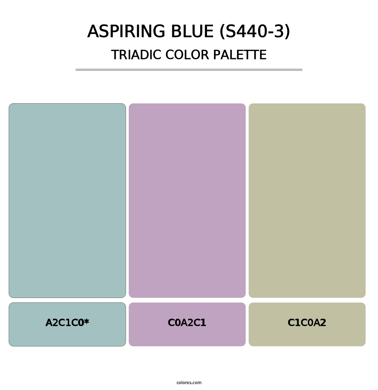 Aspiring Blue (S440-3) - Triadic Color Palette