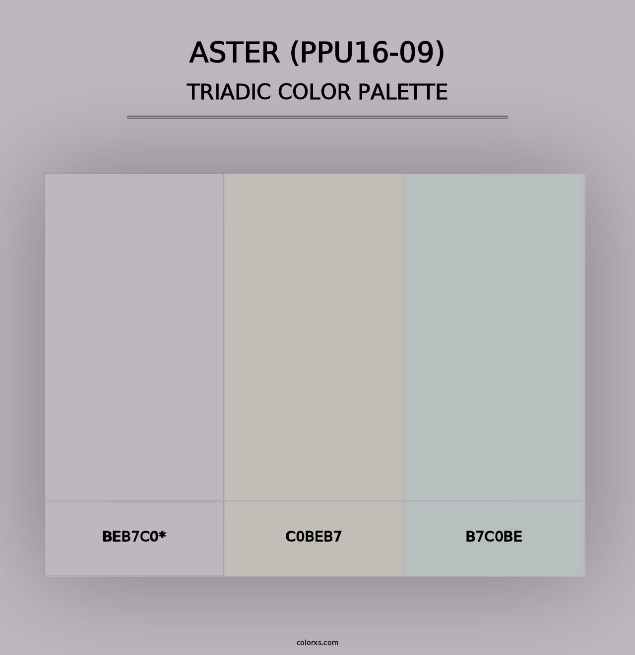 Aster (PPU16-09) - Triadic Color Palette