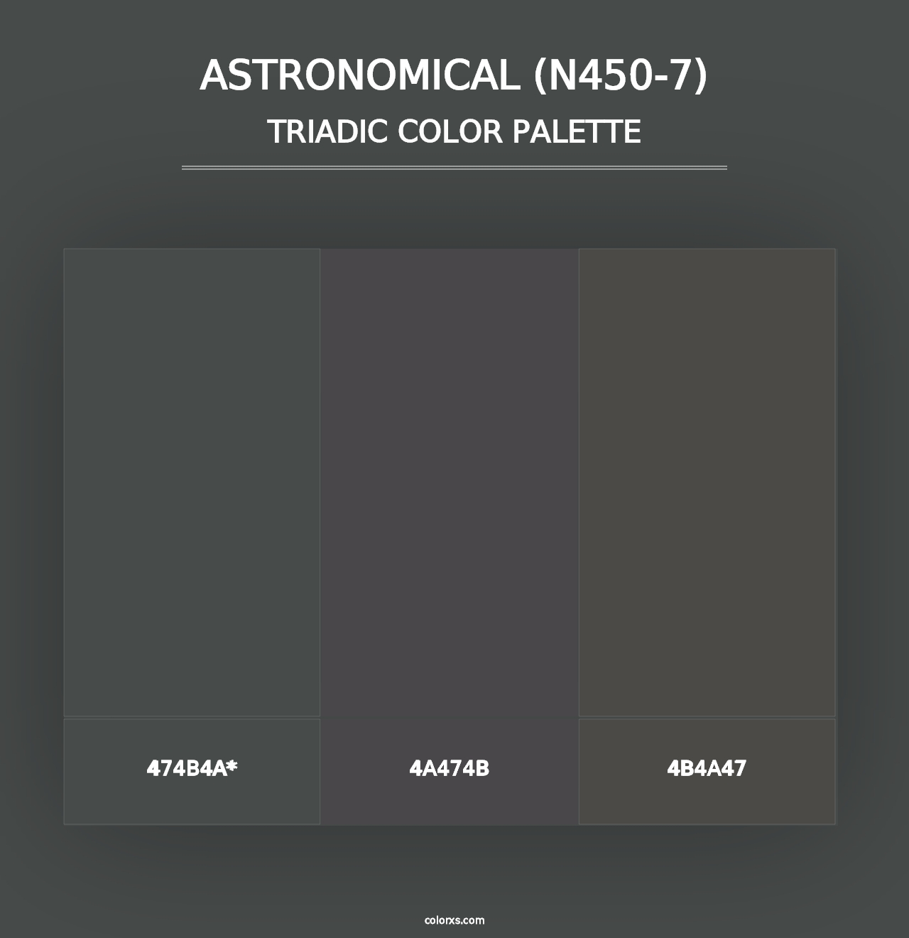 Astronomical (N450-7) - Triadic Color Palette