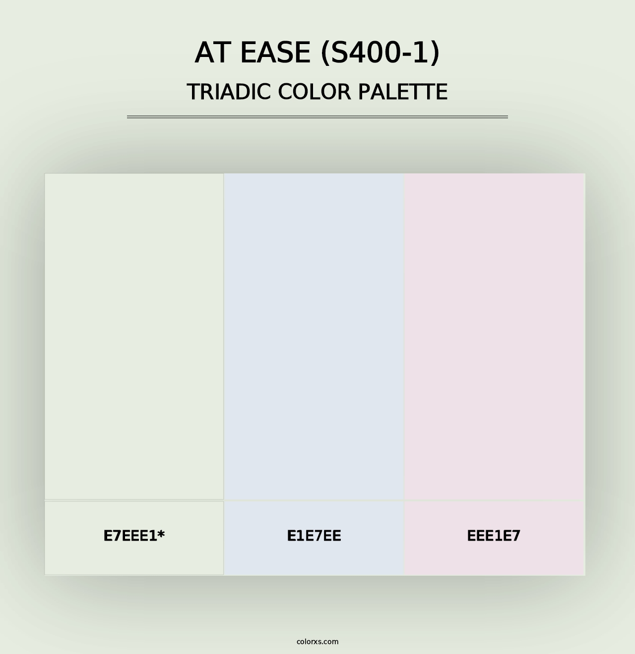 At Ease (S400-1) - Triadic Color Palette