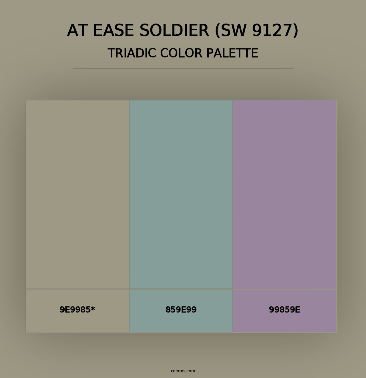 At Ease Soldier (SW 9127) - Triadic Color Palette