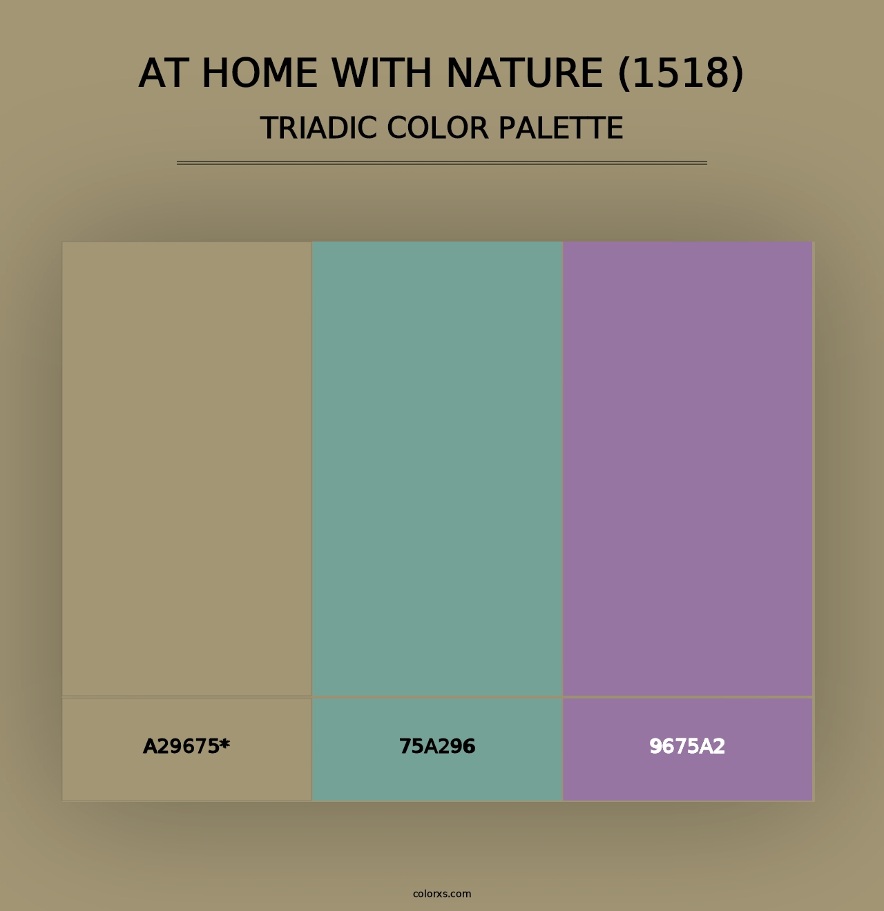 At Home with Nature (1518) - Triadic Color Palette