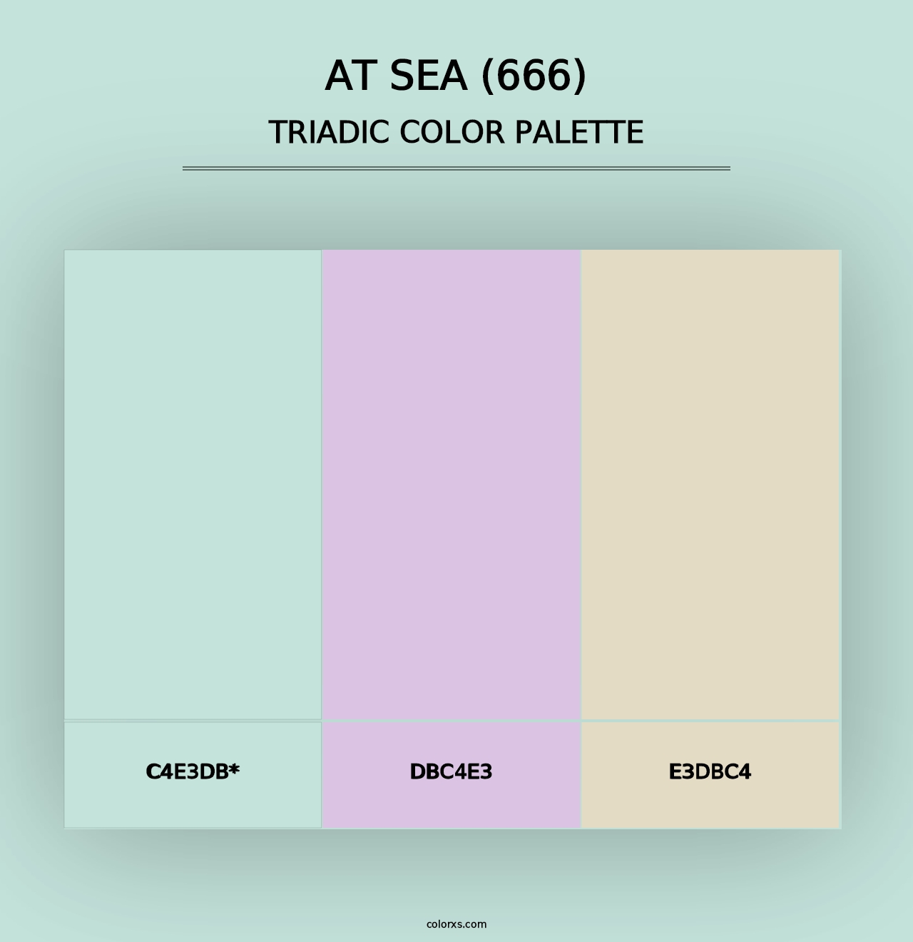 At Sea (666) - Triadic Color Palette