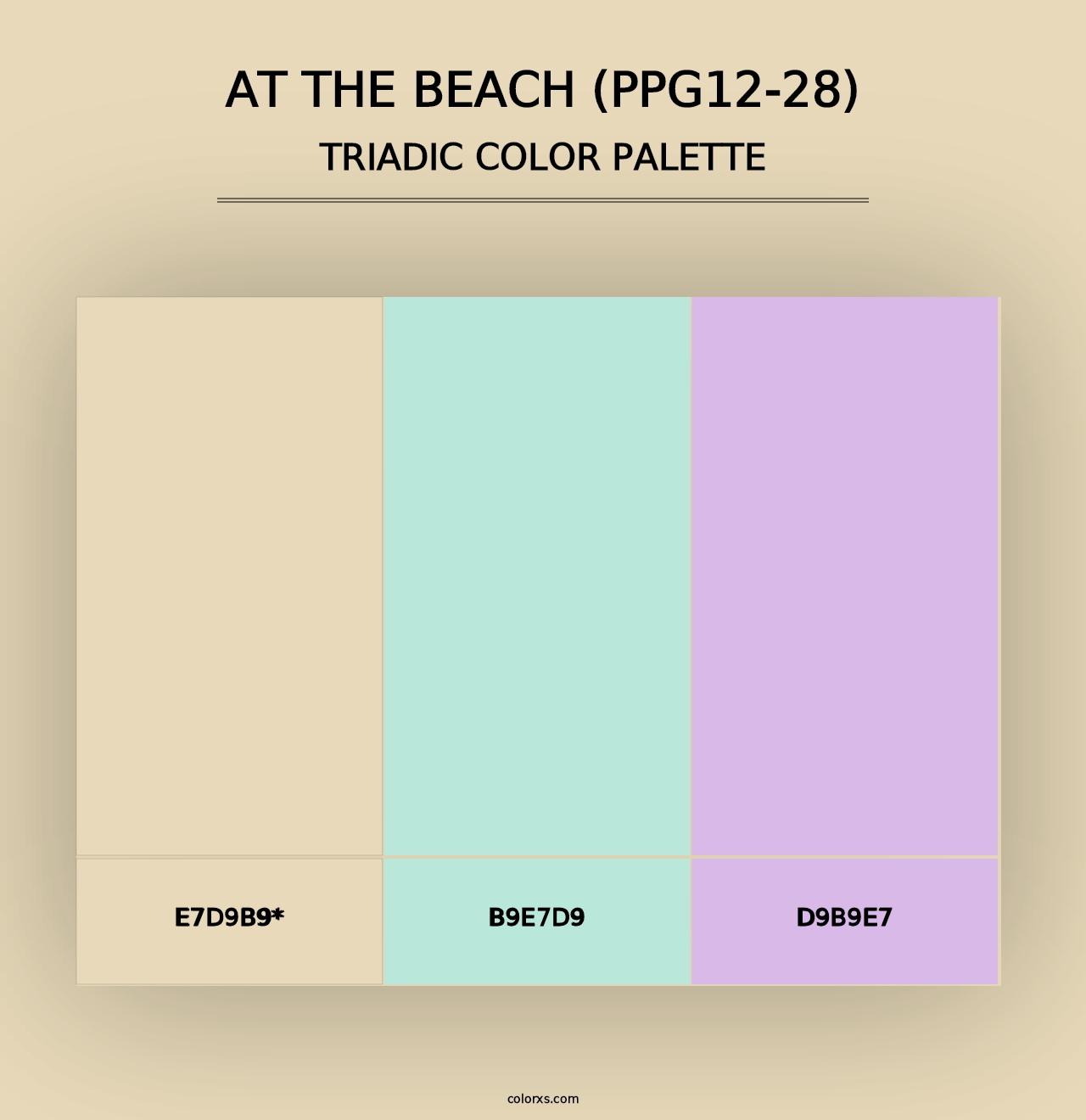 At The Beach (PPG12-28) - Triadic Color Palette