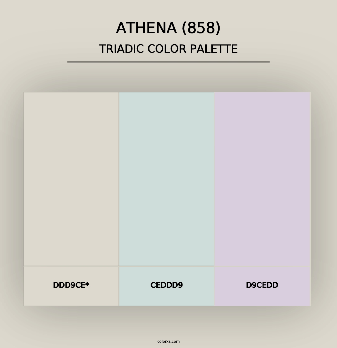 Athena (858) - Triadic Color Palette