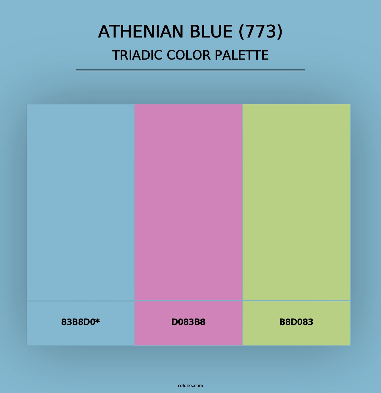 Athenian Blue (773) - Triadic Color Palette