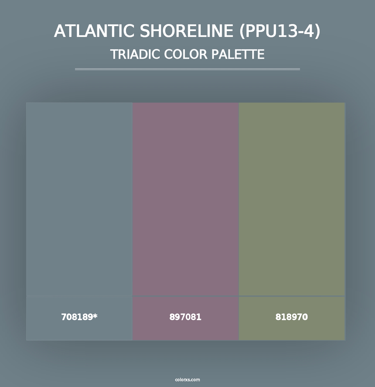 Atlantic Shoreline (PPU13-4) - Triadic Color Palette