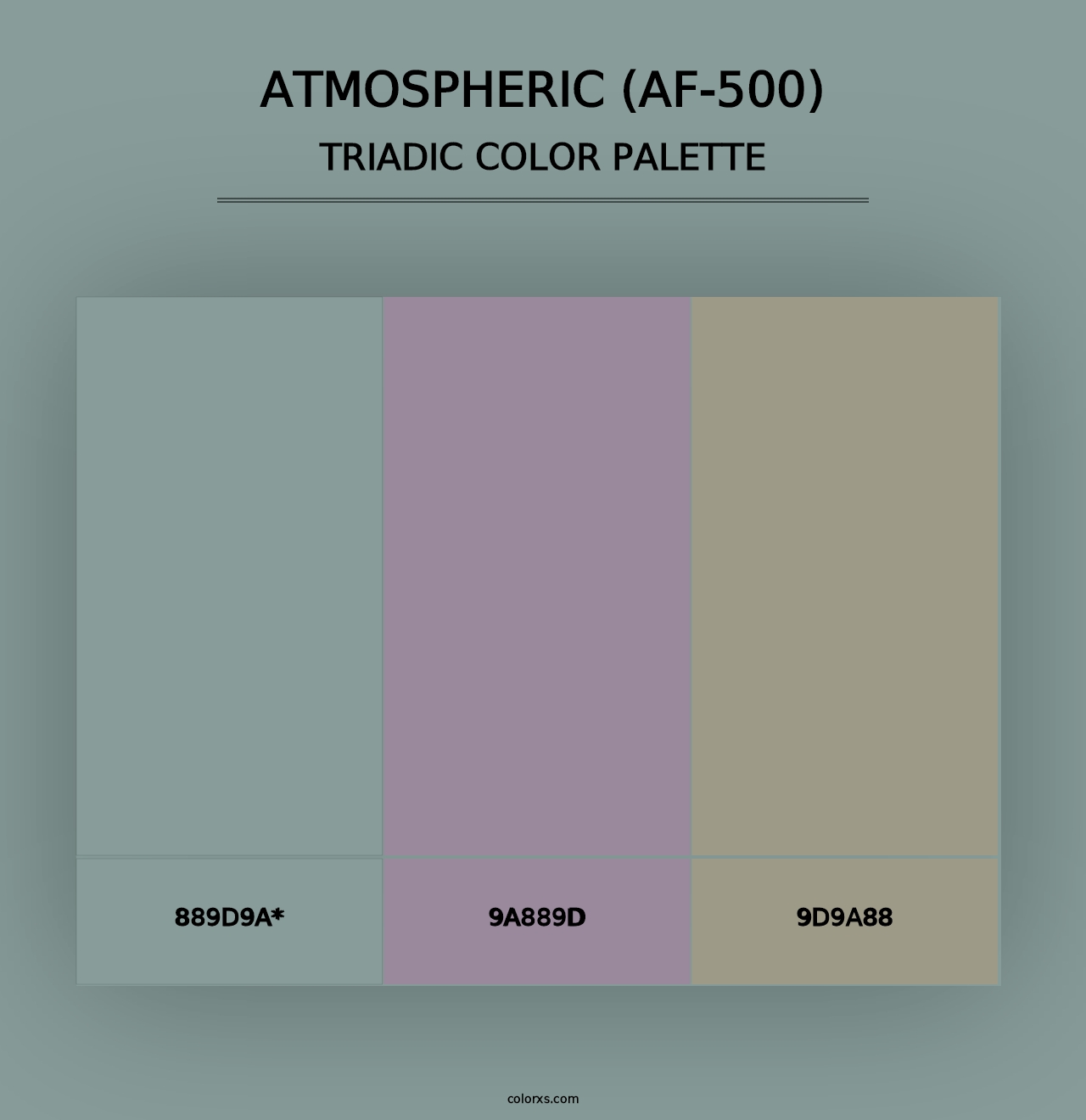 Atmospheric (AF-500) - Triadic Color Palette